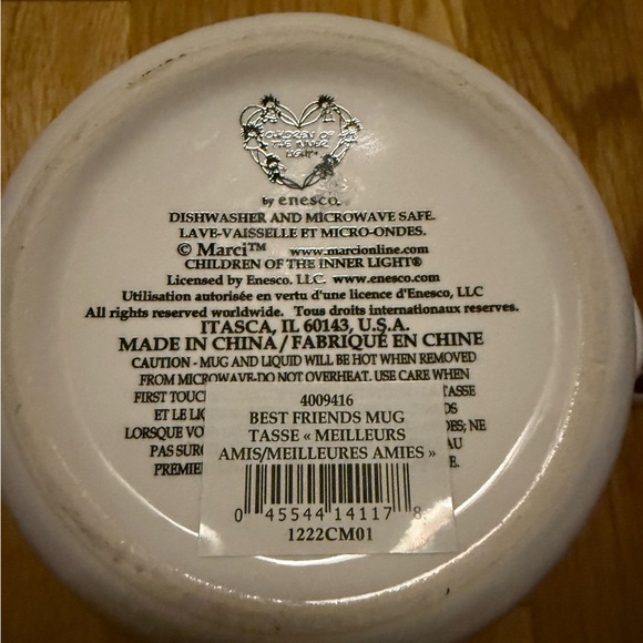 Marci Best Friends stoneware mug.”The bonds we have are everlasting” inside mug - Picture 6 of 7